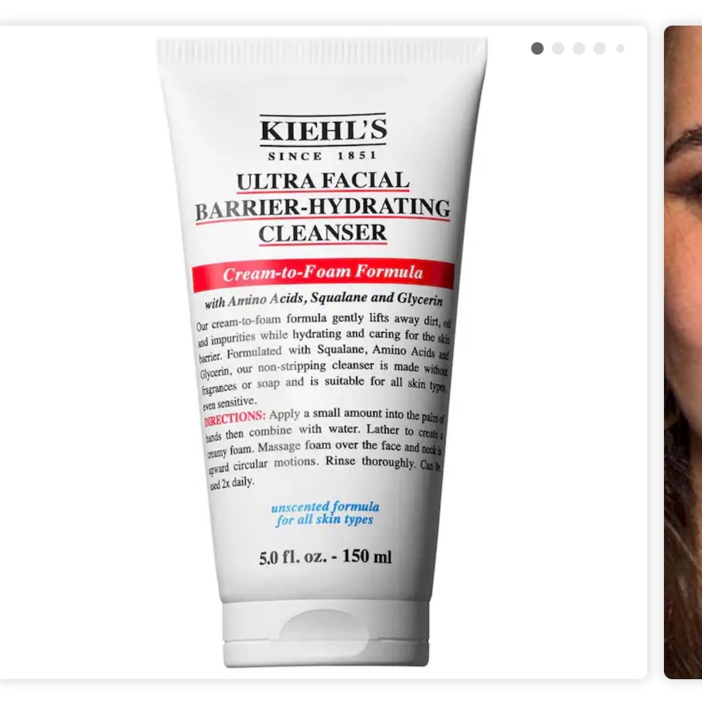 Kiehl’s ultra barrier hydrating cleanser